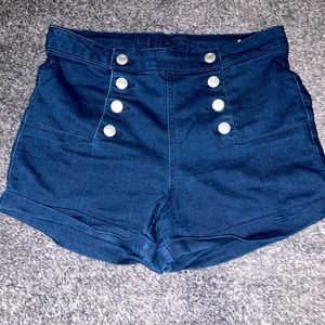 navy dark blue shorts